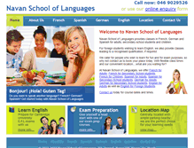Tablet Screenshot of navanschooloflanguages.ie